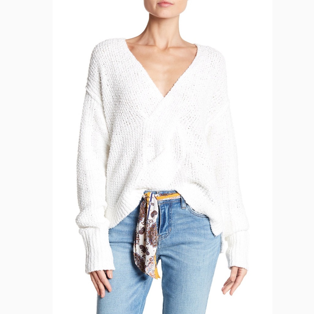 Free People Coco V-Neck Knit Sweater